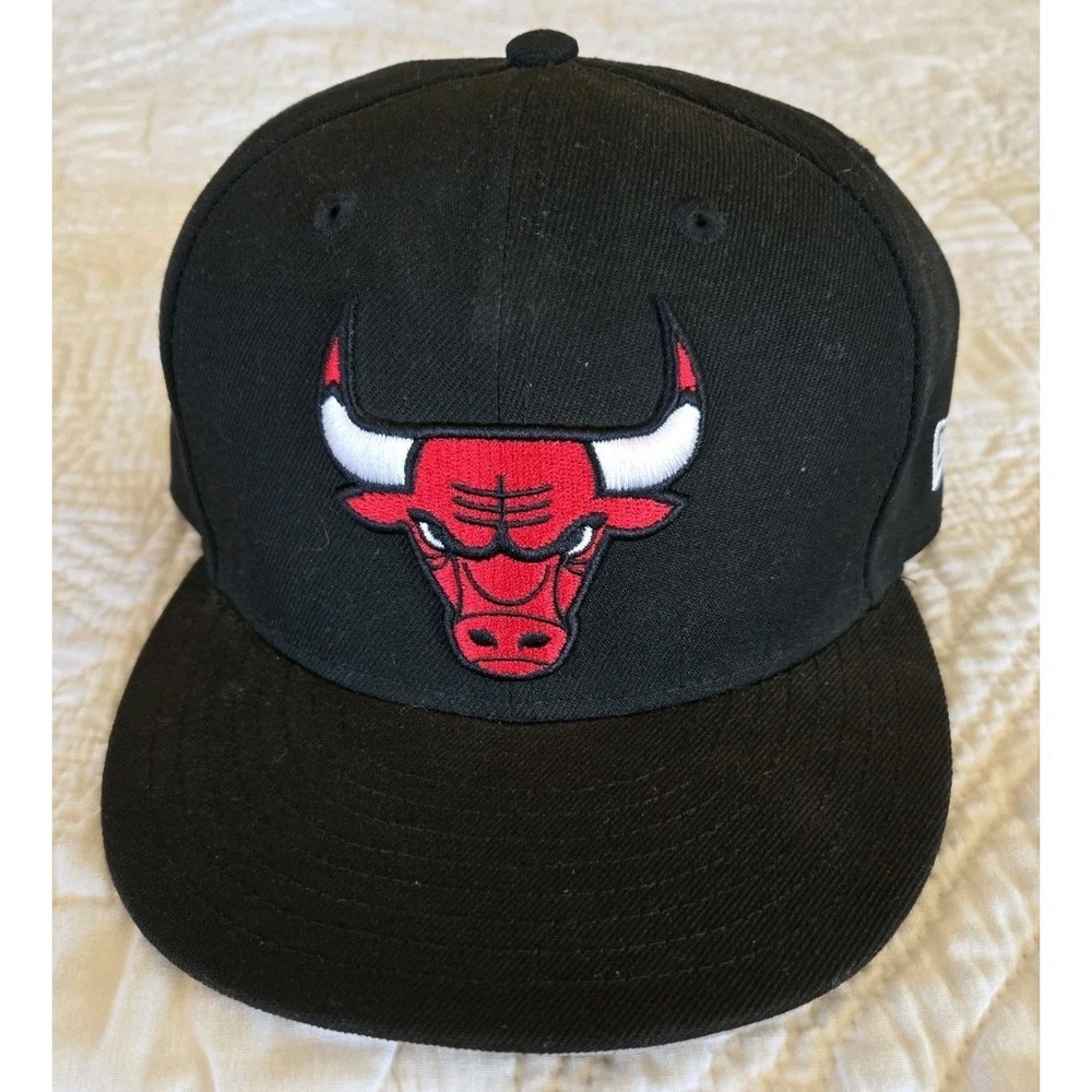 Vintage Chicago Bulls NE 59Fifty Lonzo Ball 2 Snapback Hat Cap Black NBA Sz 7.5